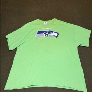 NFL Team Apparel Seattle Seahawks Russell Wilson #3 Neon Green T-Shirt Mens XXL